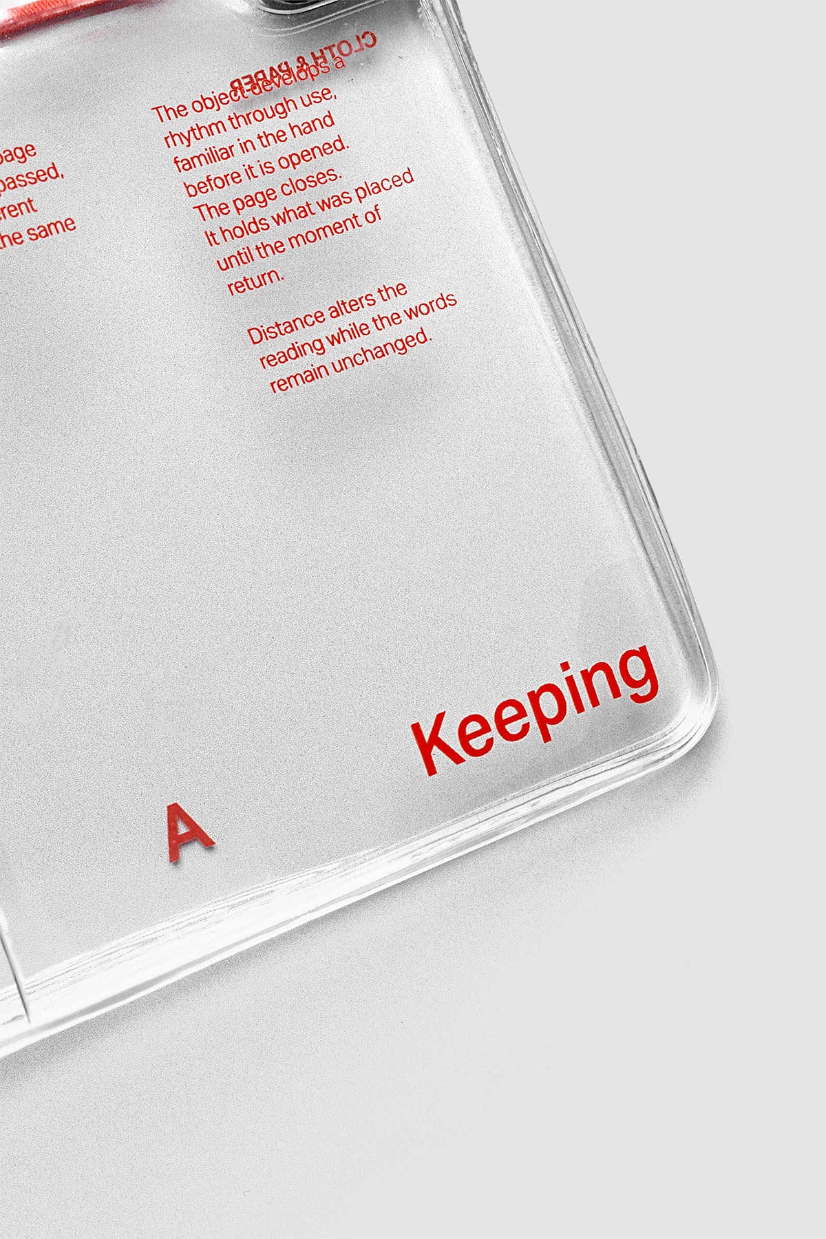 Cloth & Paper Act of Keeping Pocket Plus Travel Notebook Cover Clear Vinyl