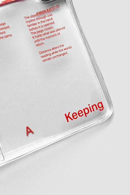 Cloth & Paper Act of Keeping Pocket Plus Travel Notebook Cover Clear Vinyl